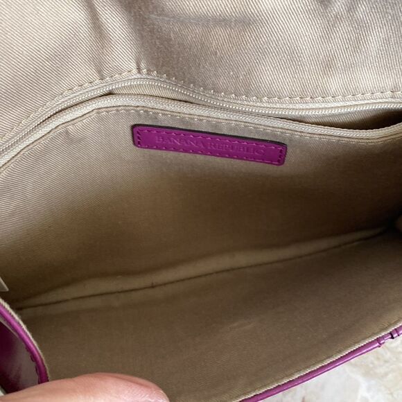 Banana Republic Freda Purple Leather Envelope Clutch Shoulder Bag - Picture 8 of 10